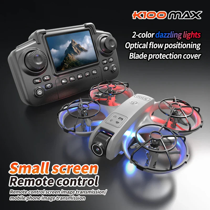 Upgrade K100 MAX HD 8K Drone Dual Cameras FPV Transmission Obstacle Avoidance Optical Flow Professional Aerial Photography Video