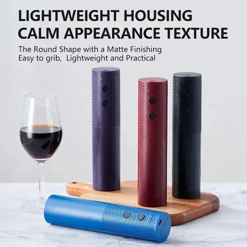 HOMEFISH Electric Wine Bottle Opener Automatic Red Wine Corkscrew Rechargeable Wine Opener One-click Button Wine Tools