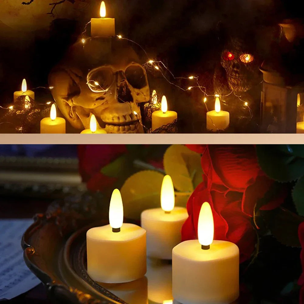 Flameless Candles Rechargeable ﻿Led Candle Electronic Lamp With Timer Remote For Home Decor Wedding Holiday Candle Lights