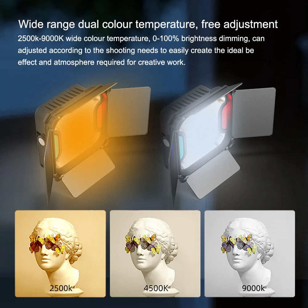 30W LED Video Light 2500K-9000K Photography Lights Fill Lamp With Magnetic Outdoor Lighting
