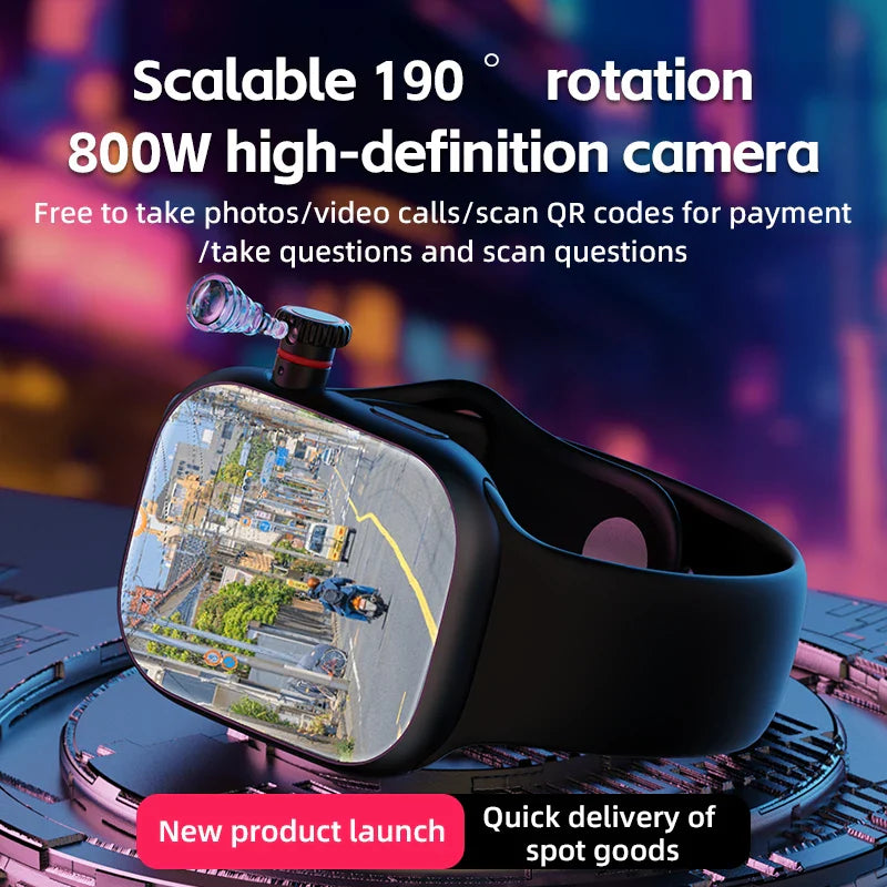 CD99 watch X 5G smartwatch 2.29inch AMOLED 5G LTE smart watch with 180 ° rotary camera GPS WiFi SIM card slot health monitoring