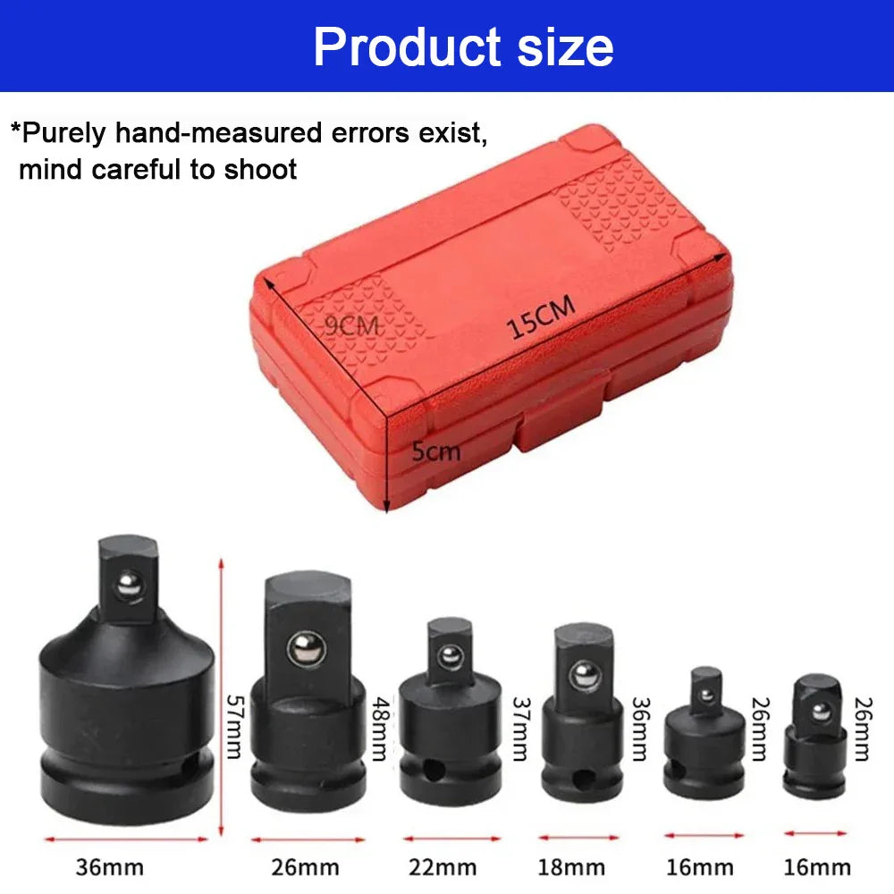 Hand Wrench Tool Set Socket Converter Adaptor Set Reducer Adapter 1/4 1/2 3/8 3/4 for Car Bicycle Garage Repair Tools