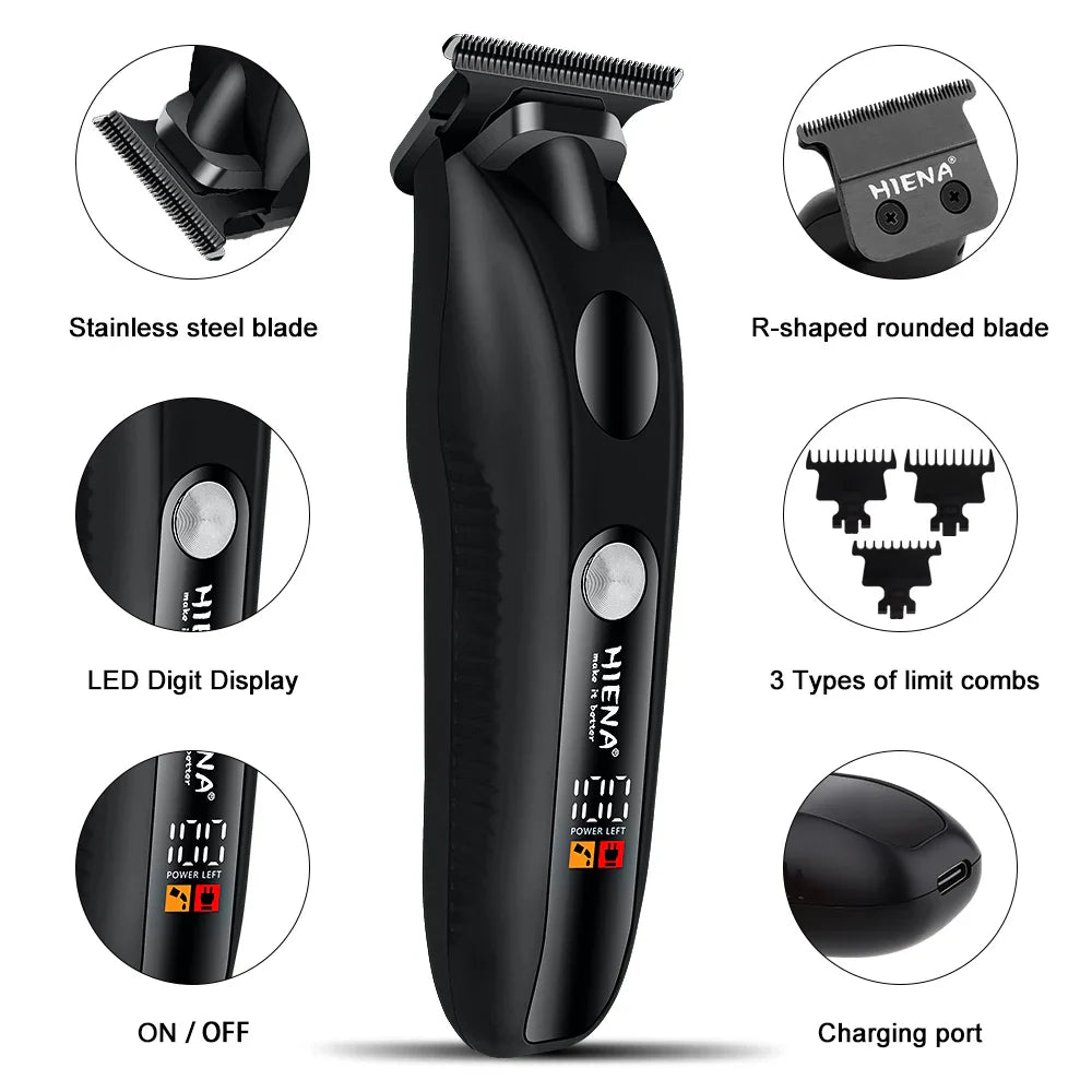 Hair Clippers for Men Professional Cordless Barber T-Blade Beard/Hair Trimmer Set Electric Razor Foil Shaver Nose Men's Hair Cut