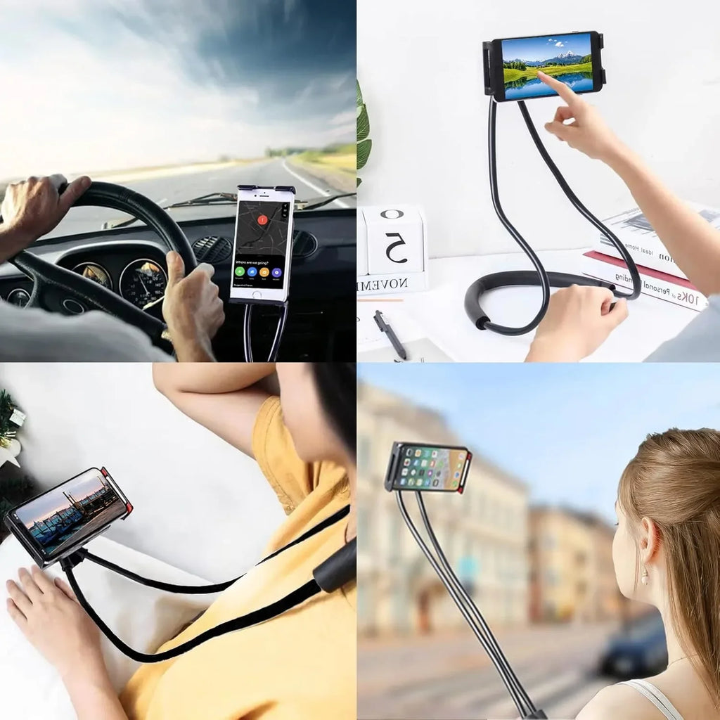 Universal smartphone holder, neck-hanging magnetic phone holder, lazy phone holder