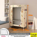 Portable Fabric Wardrobe Clothes Closet Bedroom Dorm Rental Room Small Folding Storage Cabinet Easy Assembly Durable Organizer
