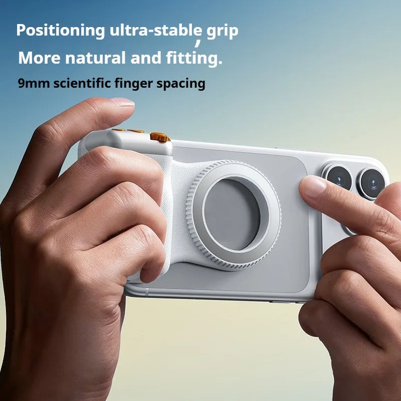 Mobile phone magnetic assistant camera DSLR style suitable for iPhone and Android, comfortable ergonomic grip handle, lightweigh