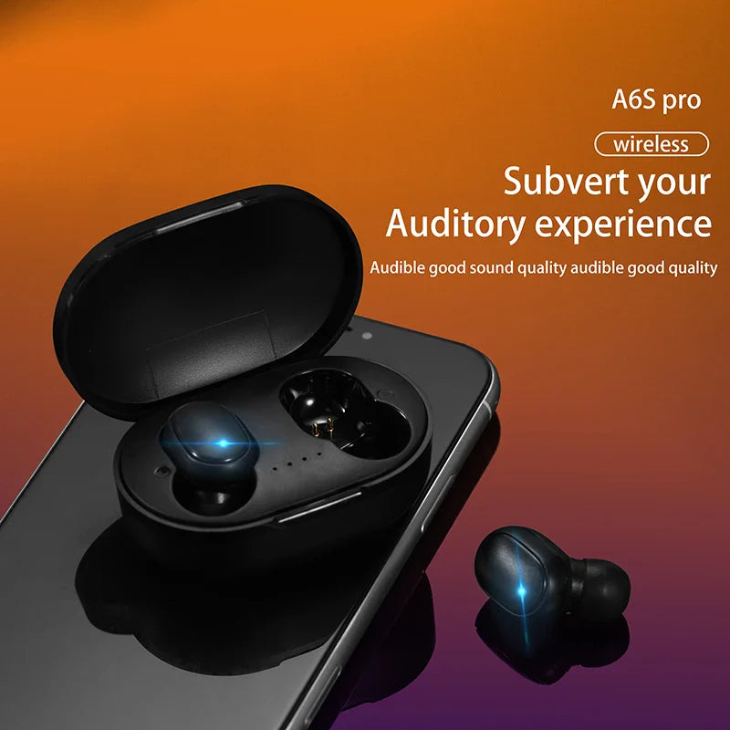 10Pcs Wholesale A6S TWS Wireless Headphones Bluetooth Earphone 5.0 Stereo Headset Earbuds with Microphone for ISO Android