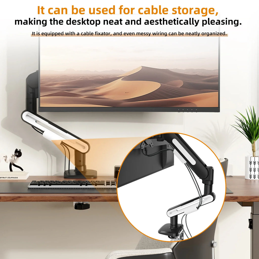 New Update Desktop Monitor Mount Bracket for 13 to 32-Inch LCD Screens Rotating Mechanical Arm Lift Base Desktop TV Screen Stand