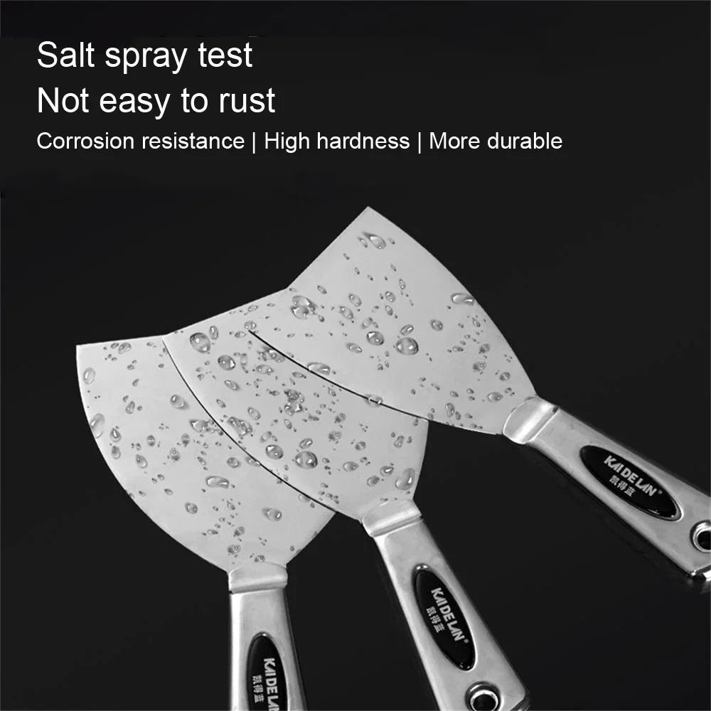 Stainless Steel Integrated Putty Knife Drywall Skimming Blade Smoothing Painting Finishing Filling Spatula Plastering Tools