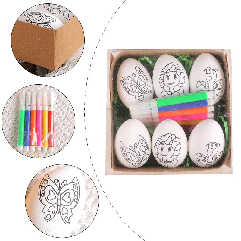 2026 DIY Hand-Painted Easter Eggs, Easter Home Décor, Creative Easter Gift for Easter Party