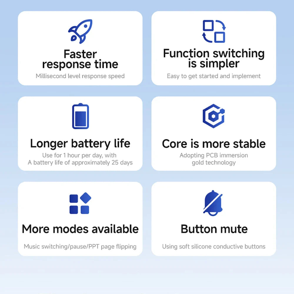 Bluetooth Page Turner Camera/Music Control Pen Paging Device E-book Reader Swipe Short Video Supports IOS Android Remote Control