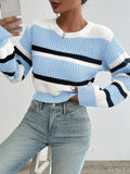 Hot sale new acrylic loose drop shoulder knitted long sleeve sweater