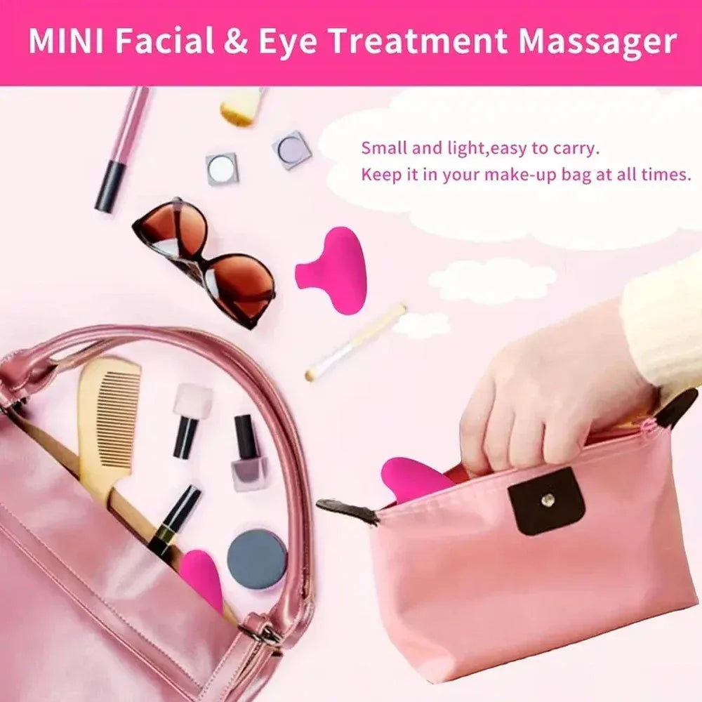 Pocket Mini Ring Face and Eye Massager Portable USB Charging Waterproof Face Eyes Body Relieve Fatigue Facial Skin Care Tools