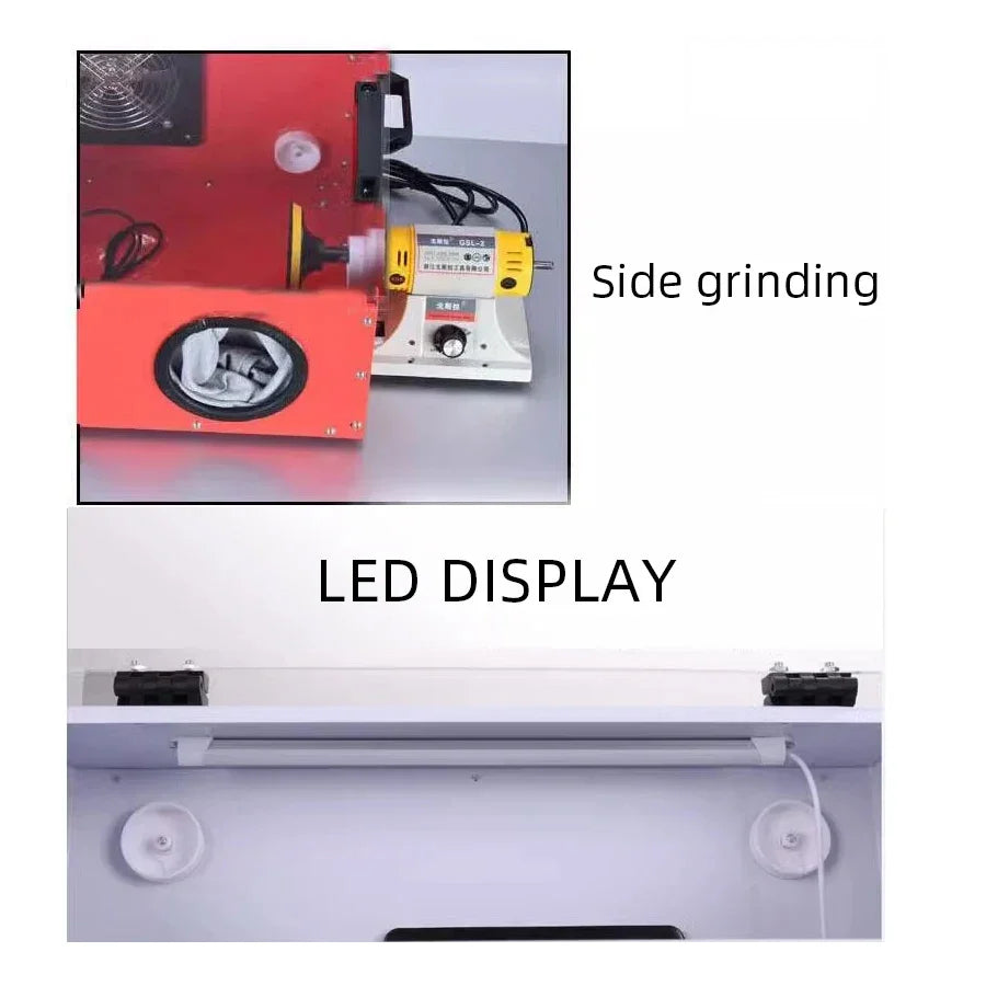 Grinding Dust Box Metal Structure Dust Box Ventilation Fan Dust Extraction Box for Craft Work Sanding Polishing