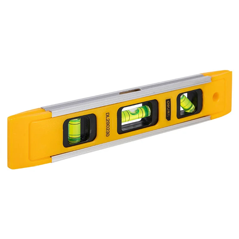 Deli 9 inch 3 Spirit Level Bubble Mini Pocket Portable Spirit Level Tool Vertical Horizontal Gradienter Measuring Furniture