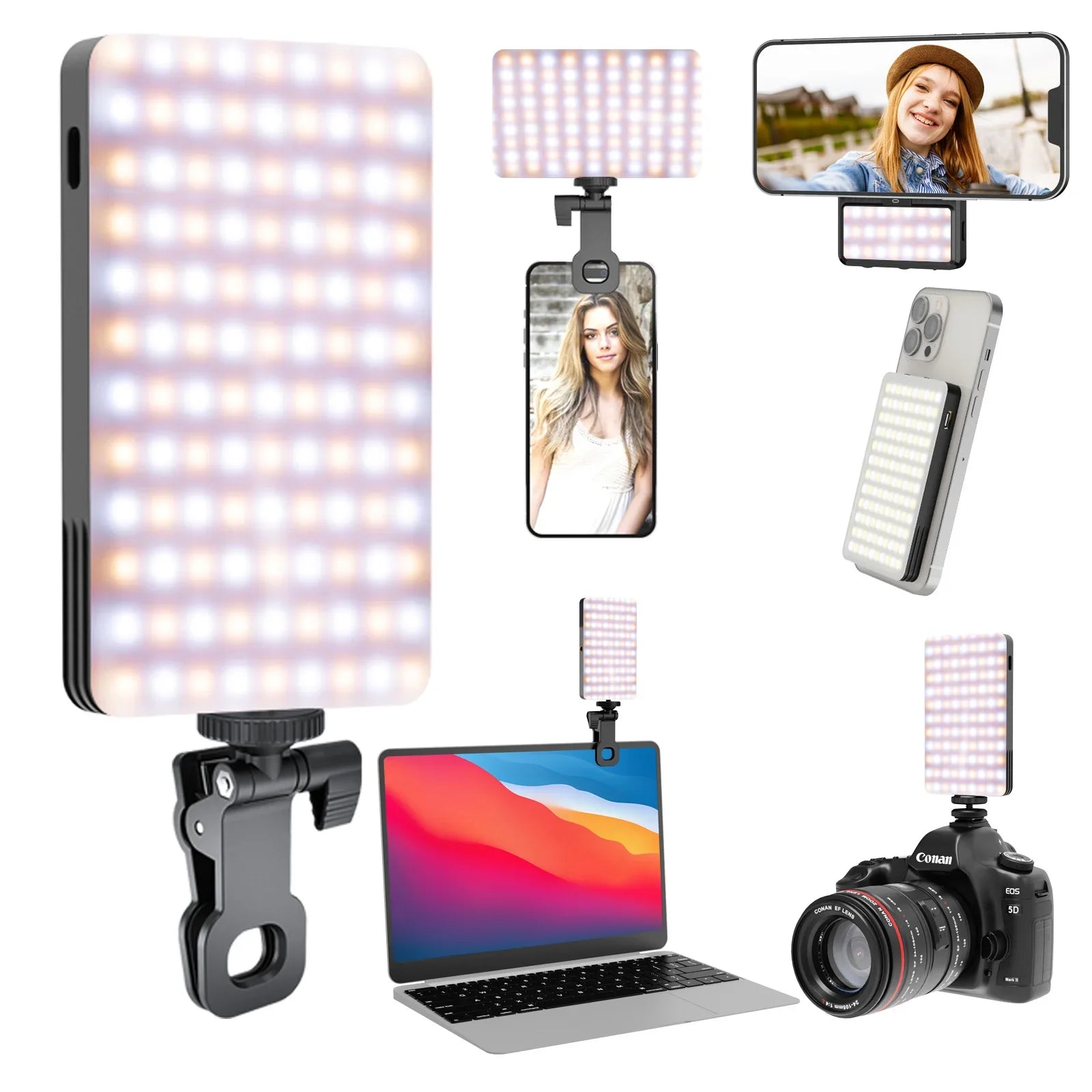 New Model 160pcs High Brightness LED 10W Mini Photography Live Fill Light 3000mAh Battery 3 Light Modes CRI95 Selfie Light 