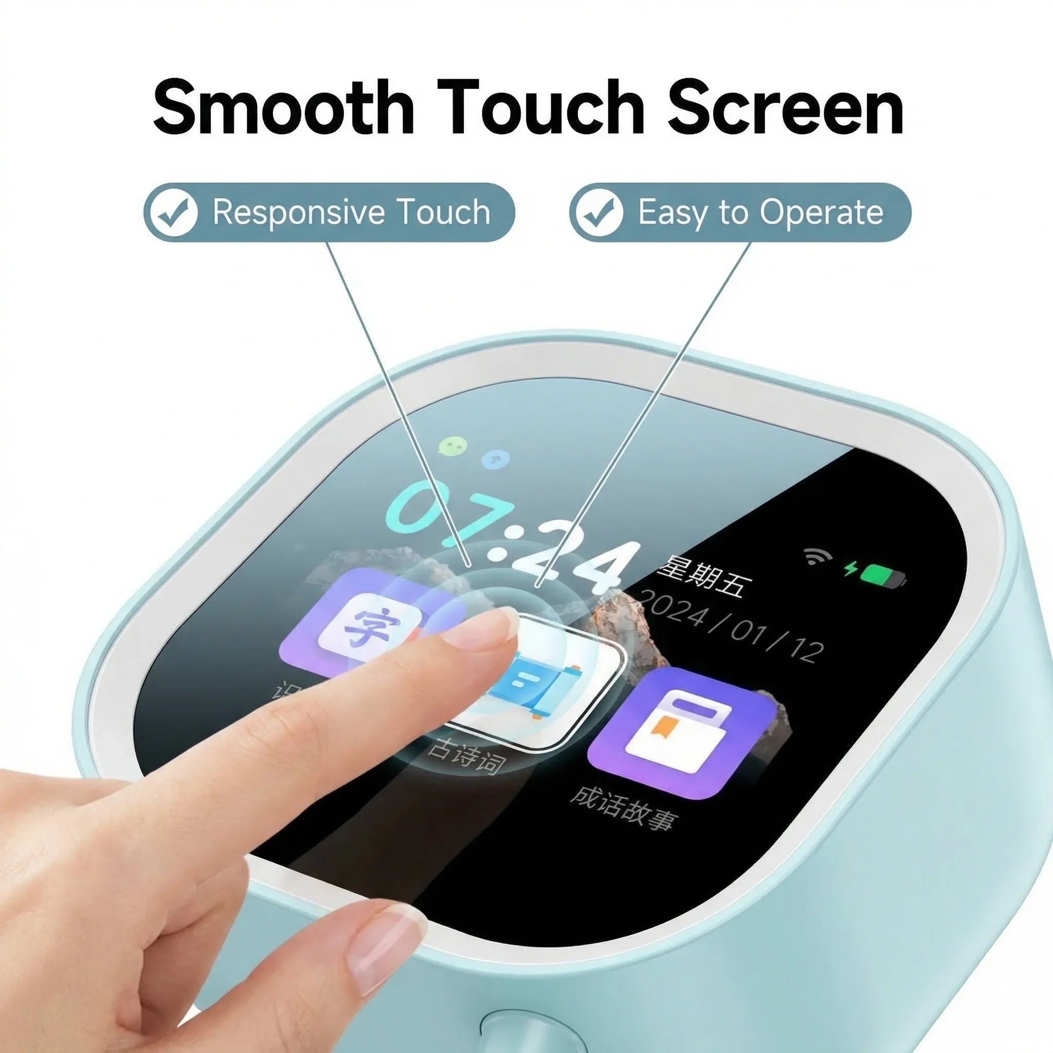 AI Smart Alarm Clock Talking Buddy Educational Toy for Kids Music/Stories Player Pomodoro Timer Cool Robot Gift for Boys Girls