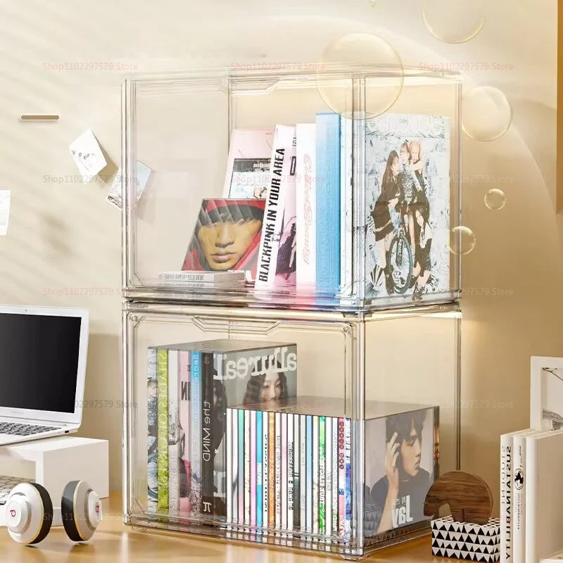 Acrylic Display Stand High Clarity Blind Box Organizer for Anime Collectibles Mini Figures Badge Holder Model Showcase Cabinet
