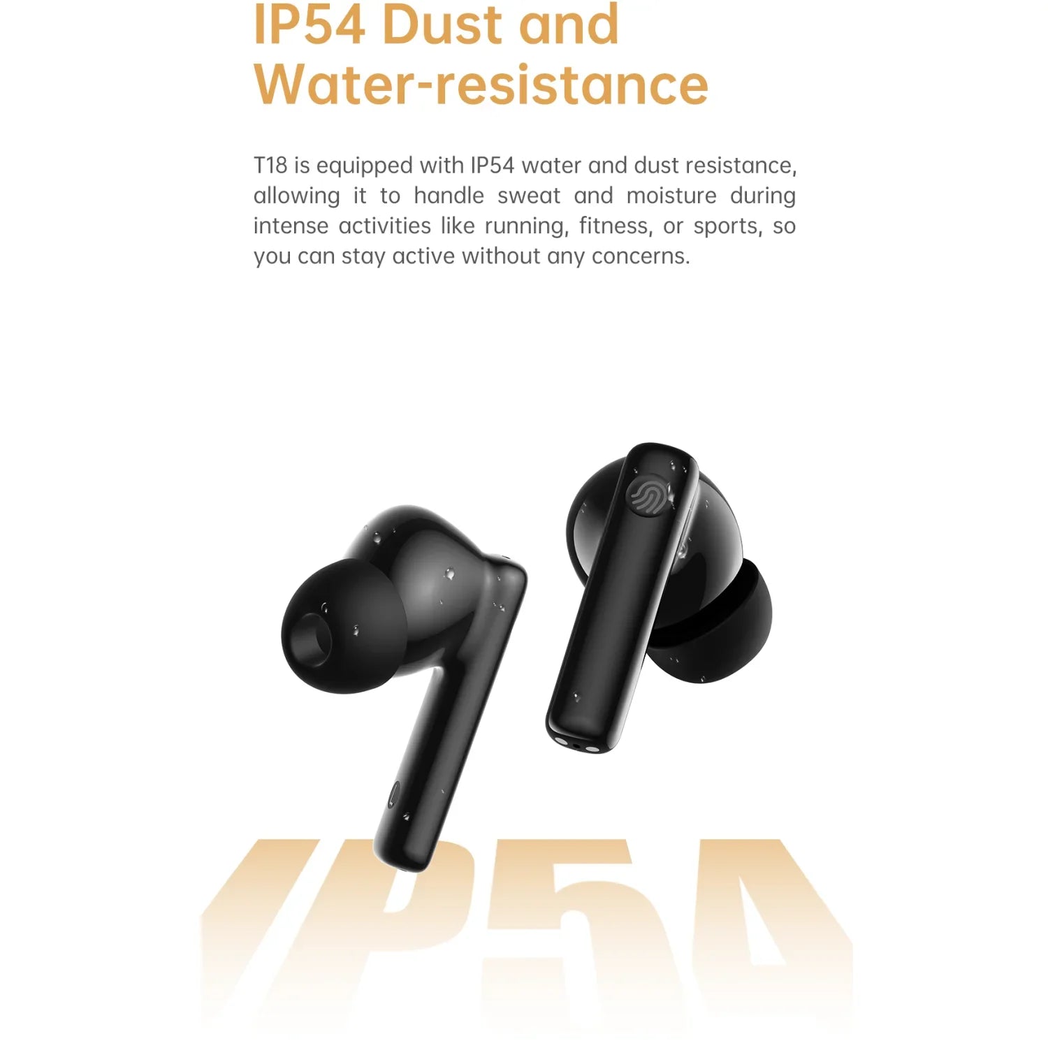Black Shark T18 Wireless Earphones, Bluetooth 5.3 ANC TWS Earbuds, ENC Call 40h Playback Battery Level Display Hi-Fi Audio IP54