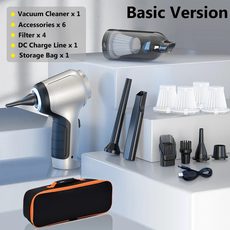 Car Wireless Vacuum Cleaner Strong Suction Handheld  Wet Dry Auto Vacuum Home & Car Dual Use Mini Vacuum Cleaner Home Appliance