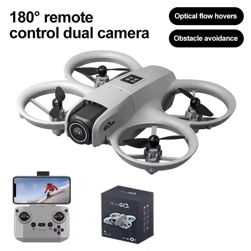 New Drones GT3 GPS 8K Professional HD 180° Dual Cameras 5G WIFI Brushless Motors Obstacle Avoidance FPV Foldable Quadcopter Toys