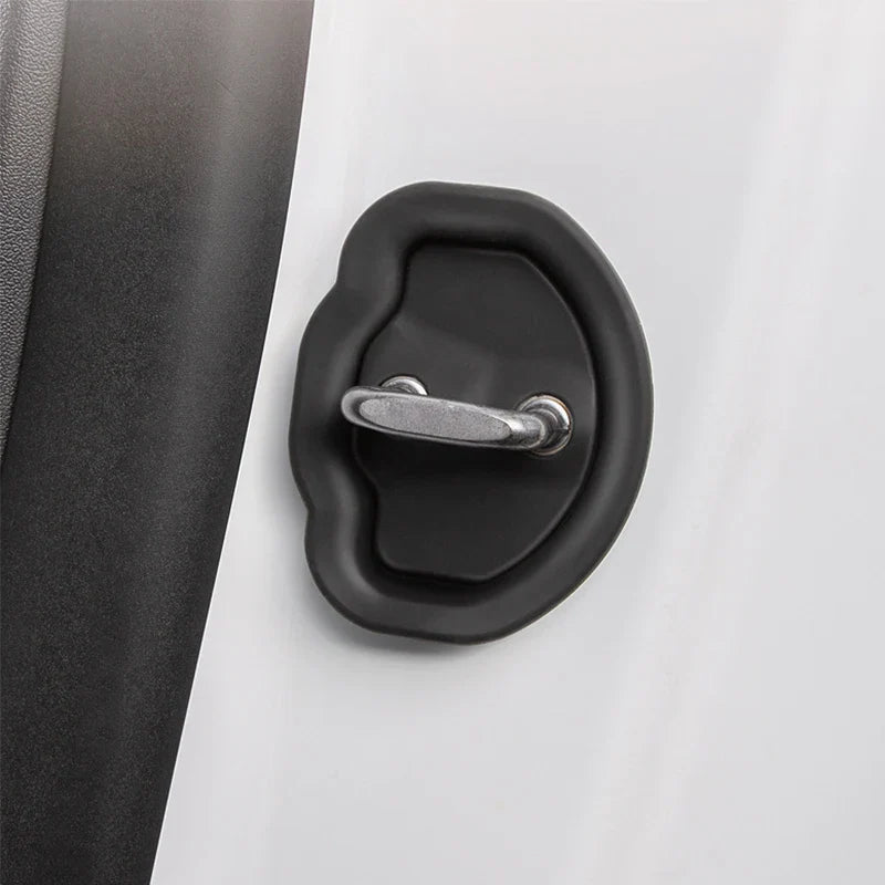Door Silent Shock Absorbing Pad Silicone Door Lock Protective Cover Modification Accessories For Tesla Model 3 Model Y