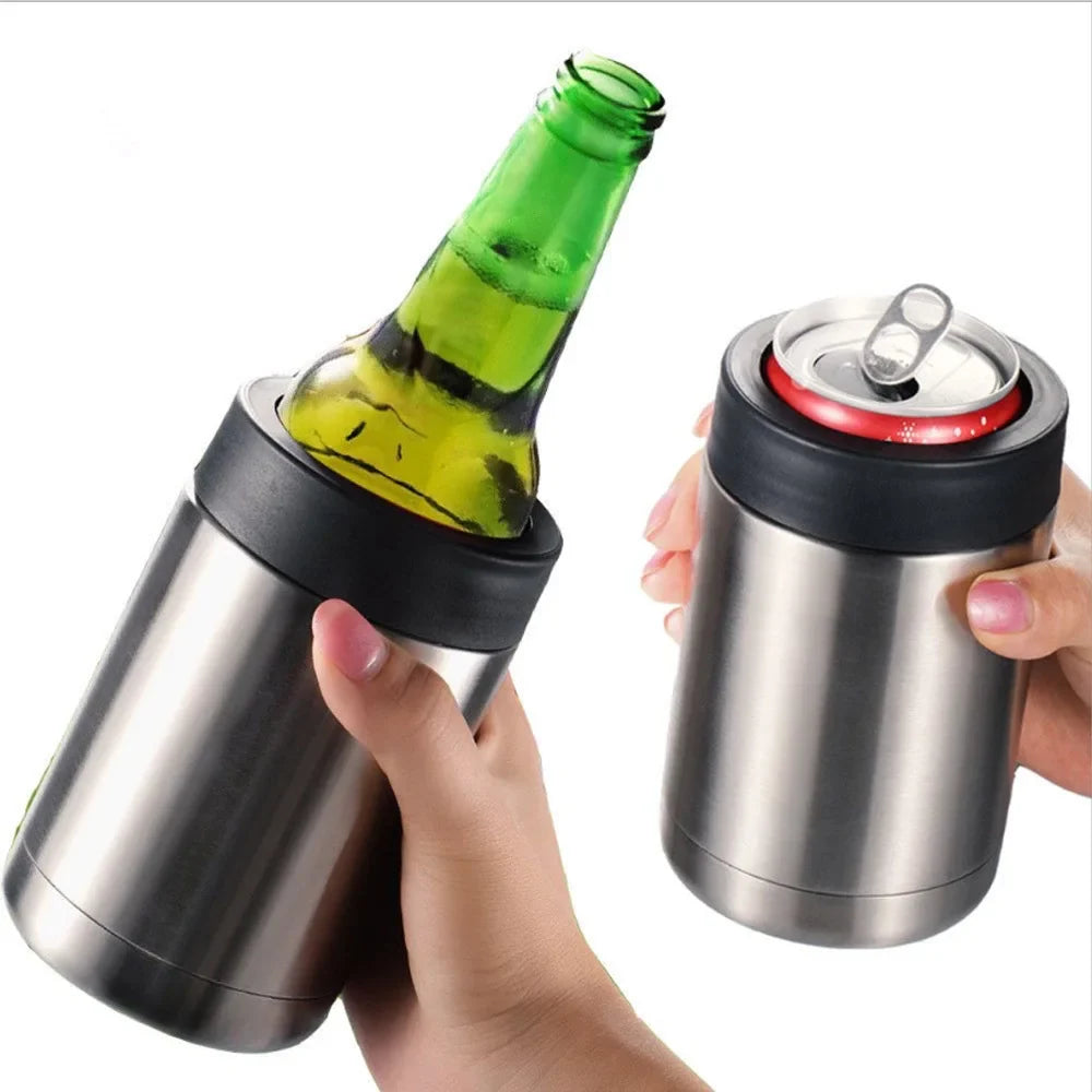 Stainless Steel Wine Bottle Refrigerator Can Double Wall Vacuum Insulated Beer Bottle Cooler Coke Refrigerator Can Bar Accessori