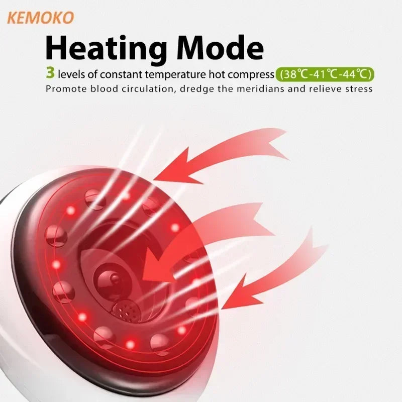 Electric Cupping massage Guasha Scraping EMS Body massager Vacuum Cans Suction Cup IR Heating Fat Burner Slimming Body Massger