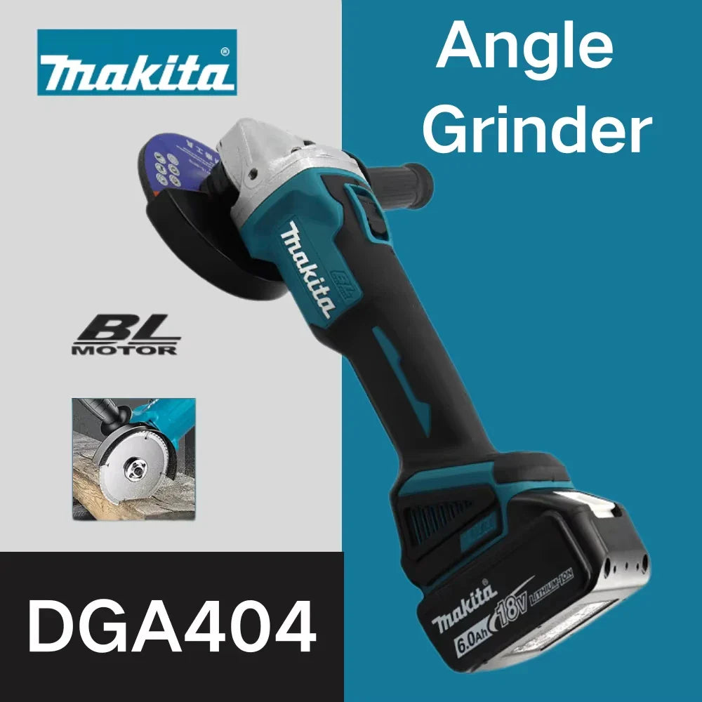 Makita DGA404 Brushless Electric Angle Grinder Rechargeable Cutting Machine 18V High Power Polishing Machine For Makita Battery