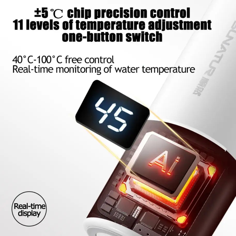 SUNATUR 400ml Electric self heating Cup Portable Thermos Smart Temperature Travel heater tumbler 316L kettle coffee wireless mug