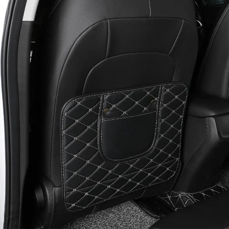 New PU Leather Car Anti-Kick Mats Auto Seat Back Protector Cover For Children Car Back Seat Anti-Dirty Pad Car  Accessories