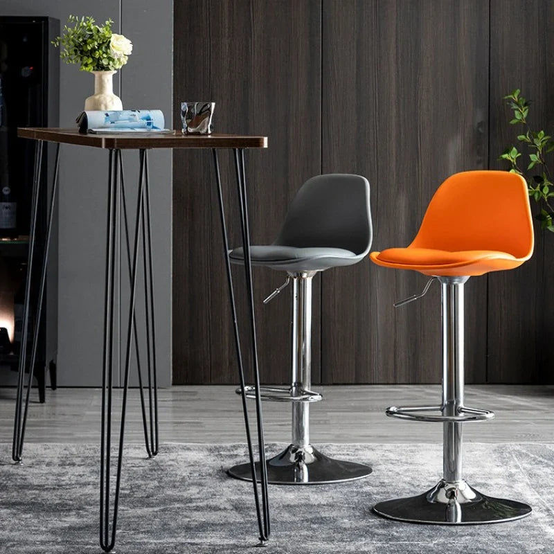 Velvet Padded Home High Kitchen Bar Benches Counter Stools Chair Island Dining Table Chair Banks Backrest Modern Barstools