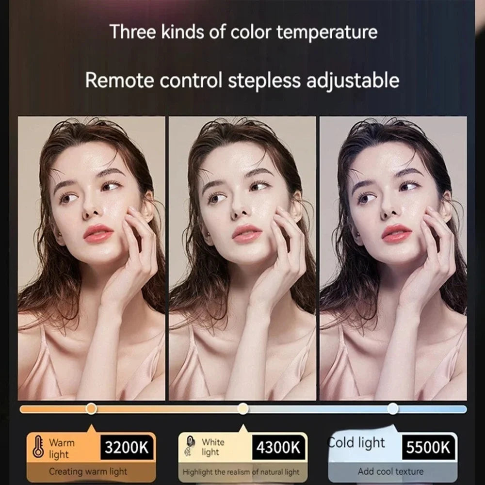 BSLIUFANG LED RGB Camera Light Full Color Output Video Light Kit Dimmable 2700K-6500K Bi-Color Panel Light Rechargeable