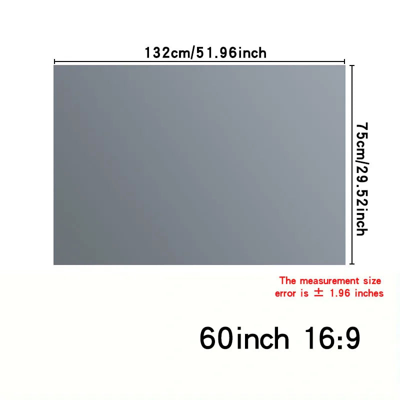 Simple anti glare screen, 60-110 inches, no need to drill holes for installation, high-definition 4K projection screen