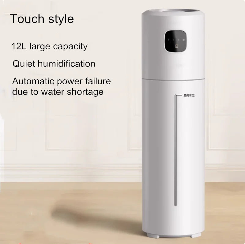 12L Cool Mist Humidifier, Ultrasonic Quiet Operation, Top Fill Design for Large Room Bedroom Office, BPA-Free & Easy Clean