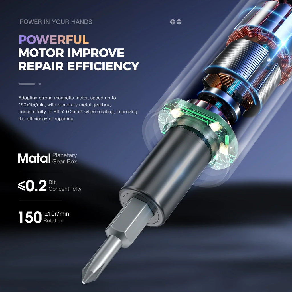 62 in 1 Precision Electric Screwdriver Set Power Tool Kits Rechargeable Wireless Mini Small Bits Cordless Mobile Cell Repair New