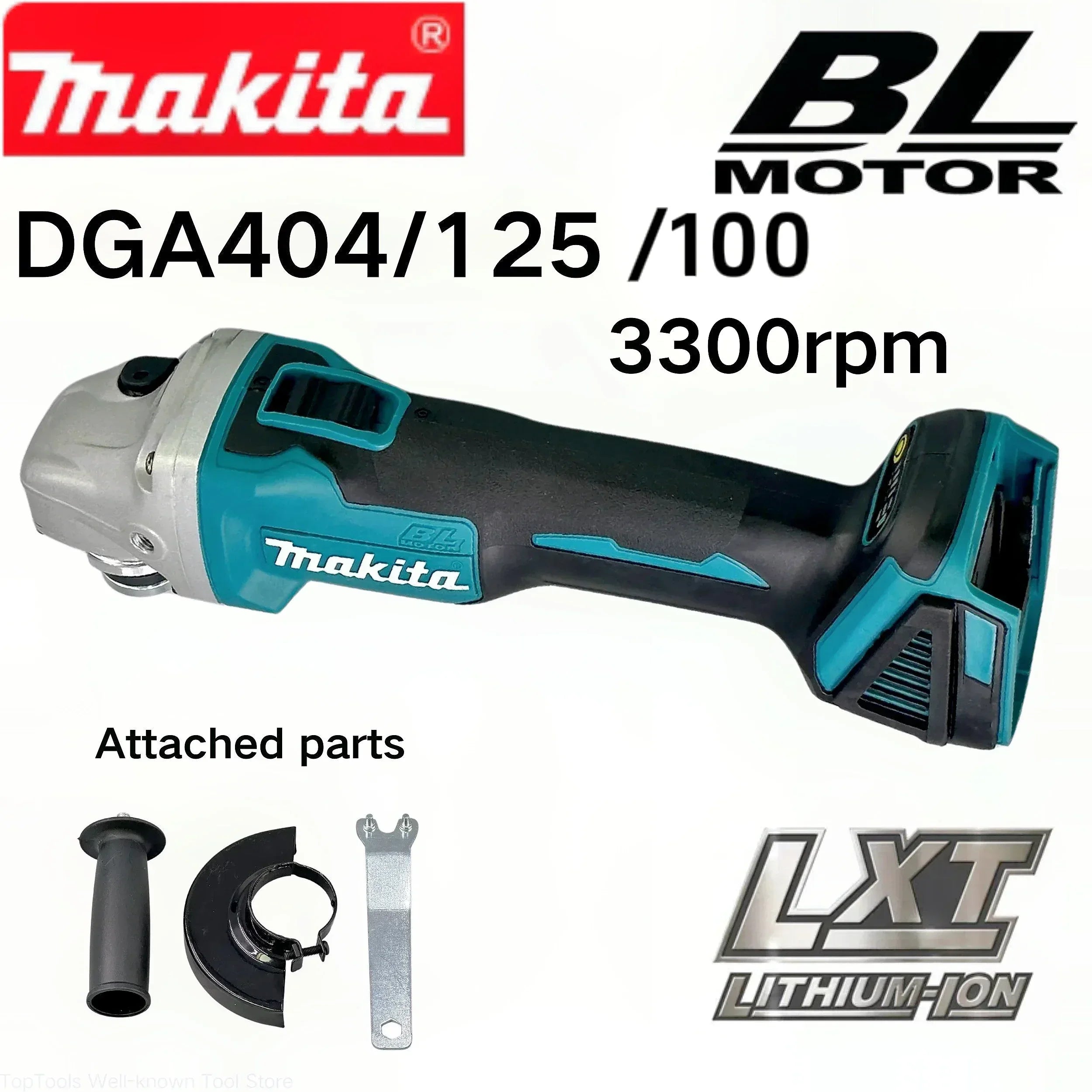 New Makita electric DGA404 Brushless Angle Grinder Polishing Cutting Machine Cordless Angle Grinder Tool For Makita 18V Battery