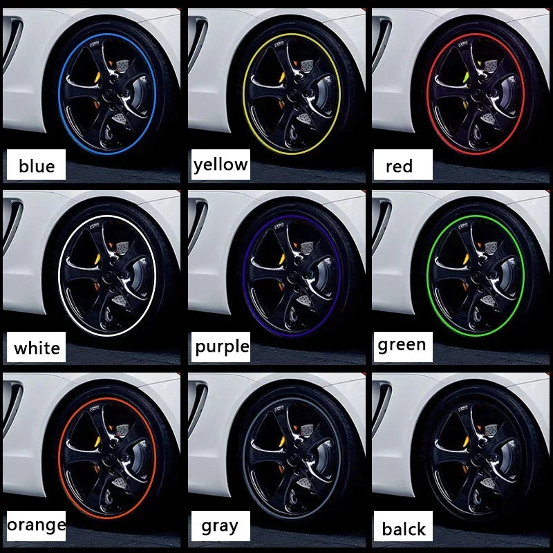 8M Car Wheel Rim Protection Decorative Strip Car Tire Styling Moulding Trim Tyre Guard Line Rubber Decoration Strip Amagi