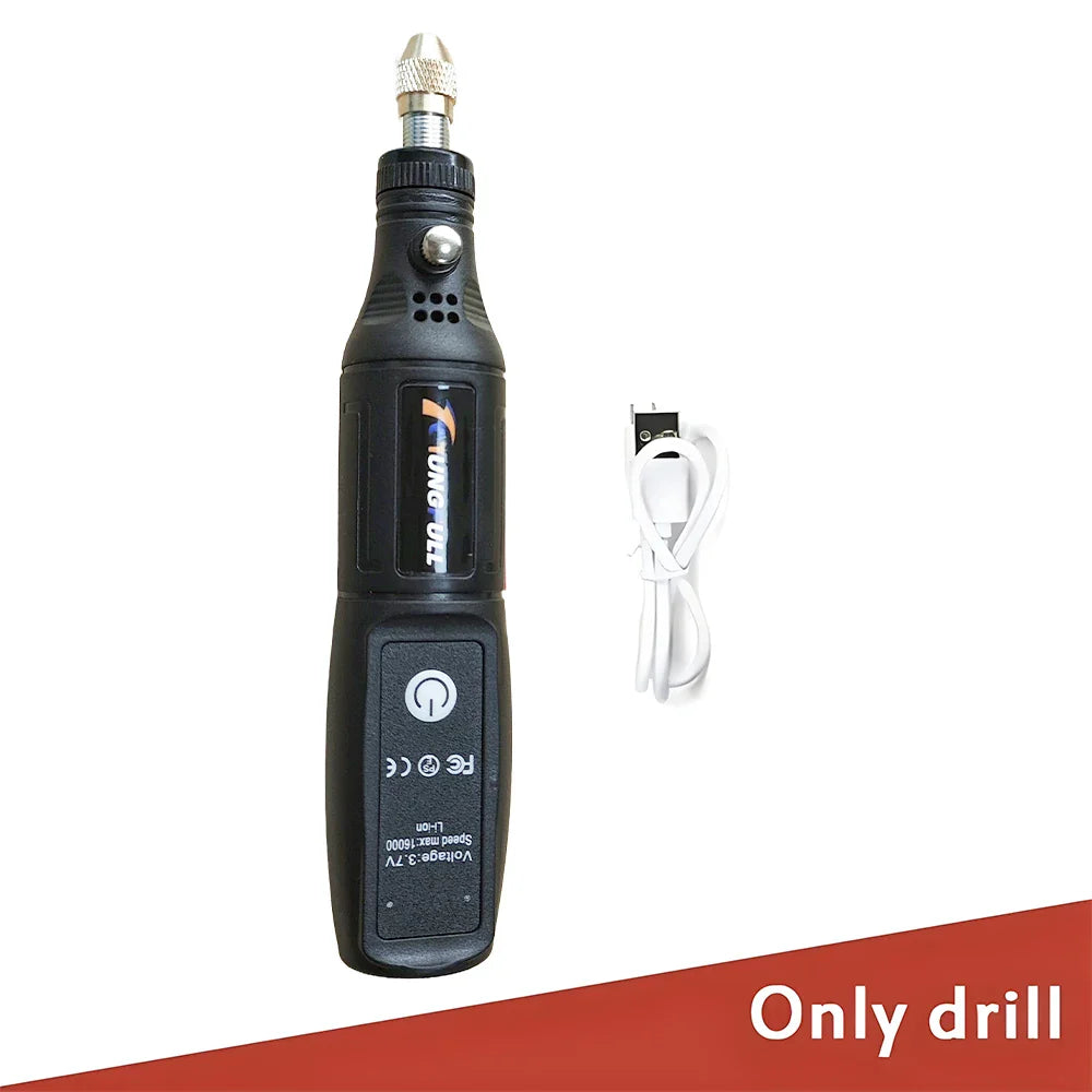 3.7V Mini Cordless Rotary Tools Electric Drill Woodworking Electric Engraving Pen for Jade Jewelry Wood Carving Nail Art