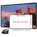 Portable projection screen 120 inches. Projection screen suitable for high-definition projectors.