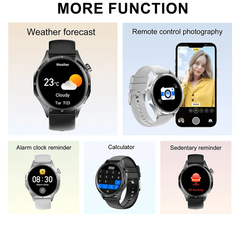2026 New BOXUXING GPS NFC Smart Watch Men 360*360 AMOLED Screen Heart rate Bluetooth Call IP67 Waterproof Man Smartwatch Women