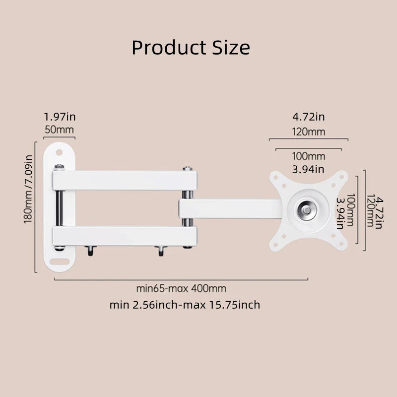 Retractable Universal TV Mounts Wall Mount Bracket Load Up to 15KG For 14 to 37 inches LCD Monitor TV Stand Expansion Bracket