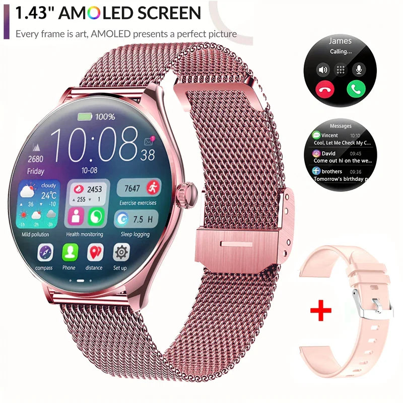2025 New Amazfit BT Call waterproof SmartWatch Women Watches Men Sports Fitness Tracker Heart Rate Smartwatch For Android apple