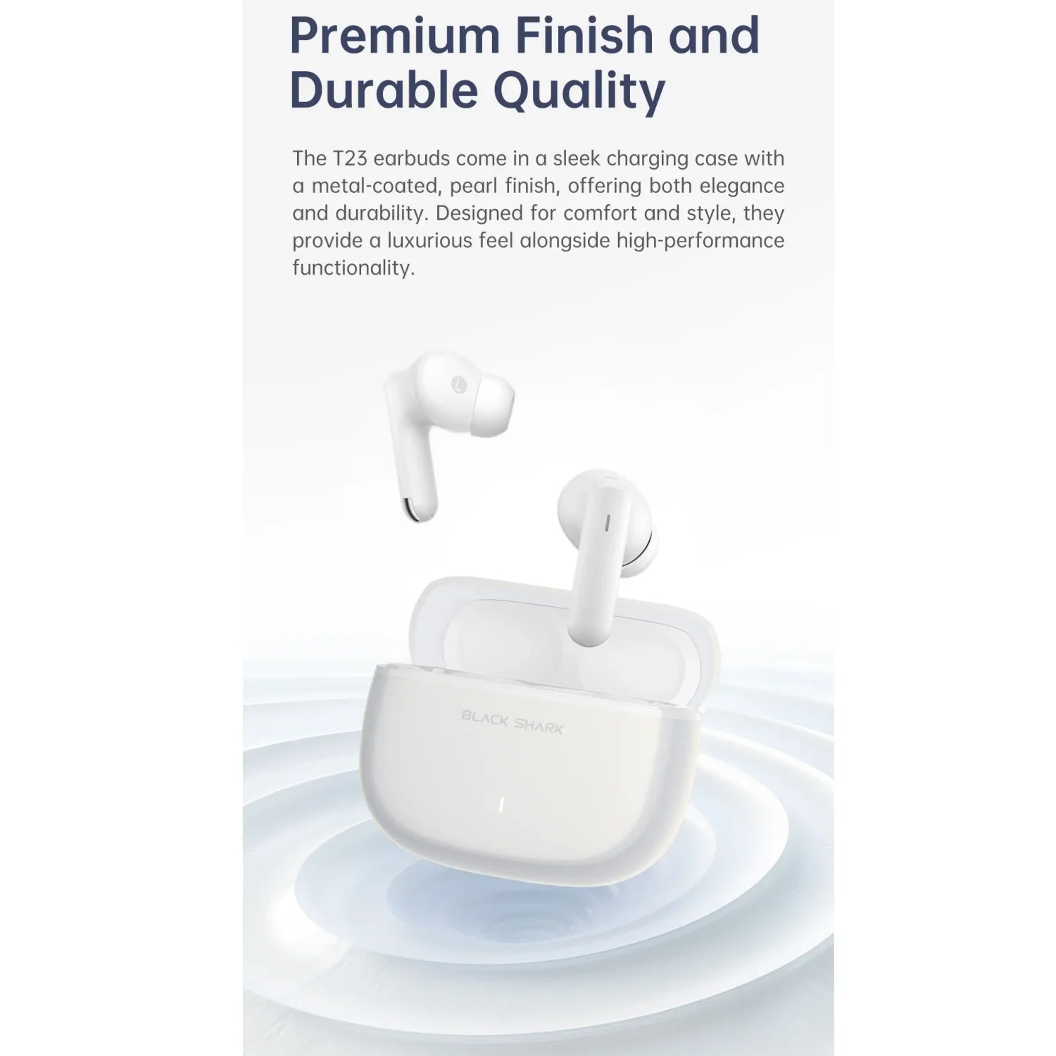Black Shark T23 Wireless Earphones Bluetooth 5.4 TWS Earbuds 40h Playback ENC Call Smart Touch Control Hi-Fi Audio Powerful Bass