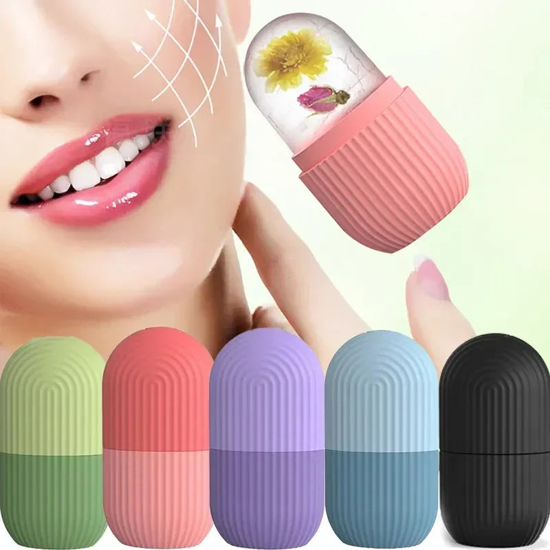 Silicone Ice Face Roller Beauty Lifting Ice Ball Face Massager Contouring Eye Roller Facial Treatment Reduce Acne Skin Care