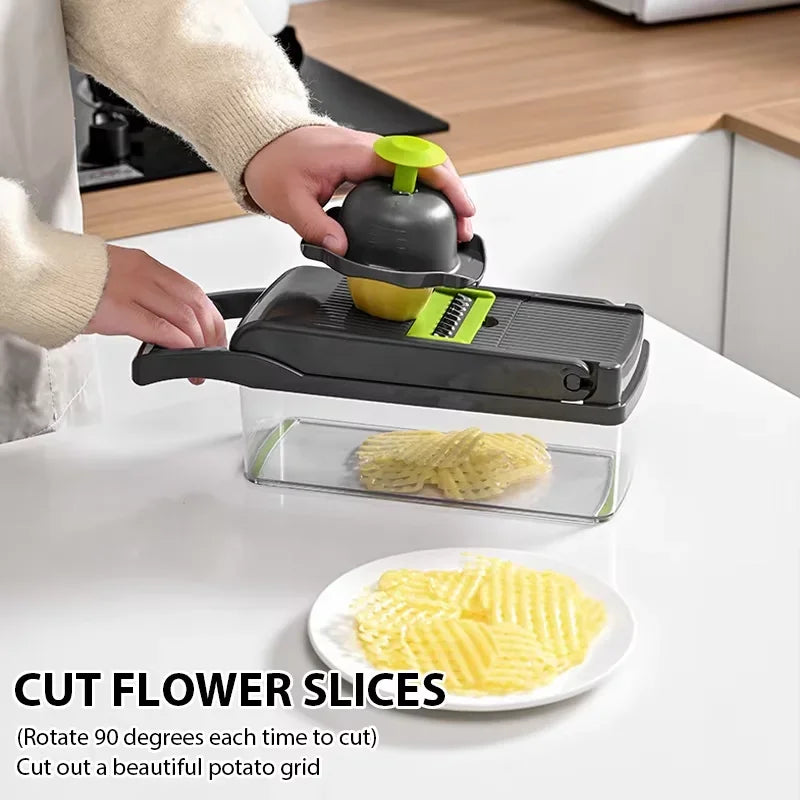 5-in-1 Food Chopper Suitable for Handheld Slicers, Dicers, Graters Multifunctional Vegetable Chopper Kitchen Tool