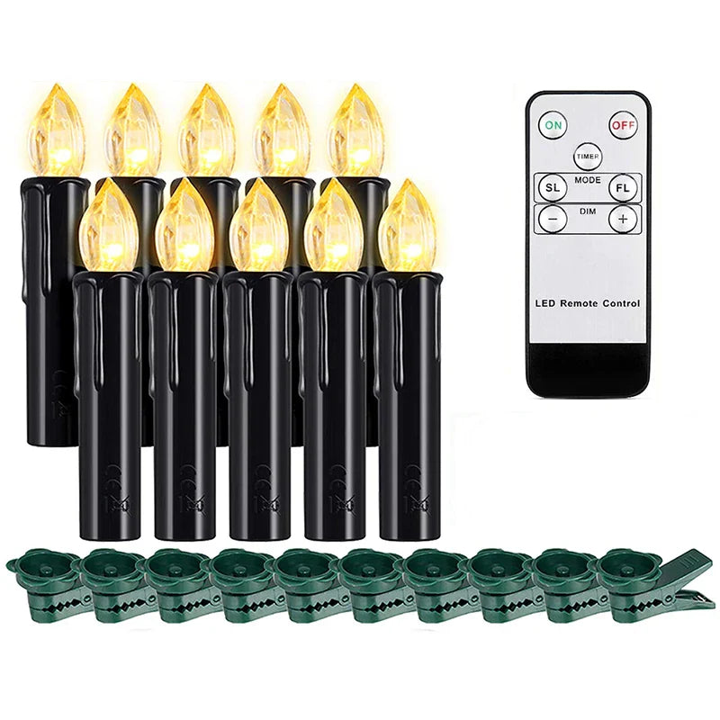 200 hours Realistic Flickering LED Candle Remote Timer for Christmas Gift Home Decor Centerpiece Wedding Artificial Flameless