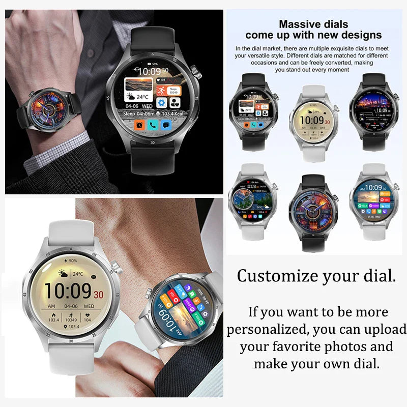 2026 New Smart Watch Men Women 1.52"HD AMOLED Screen GPS Motion trajectory Heart Rate Bluetooth Call 100+Sports Modes SmartWatch