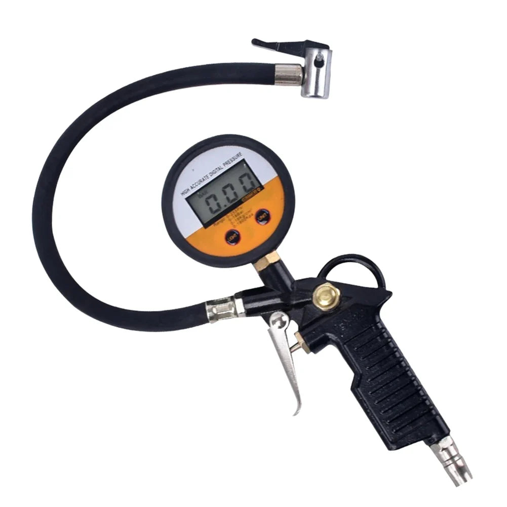 Auto Tire Pressure Inflator Gauge 220PSI Car Tire Inflator Gun for Motorcycle Tyre Pressure Meter for Bicycle Tyre Repair Tools