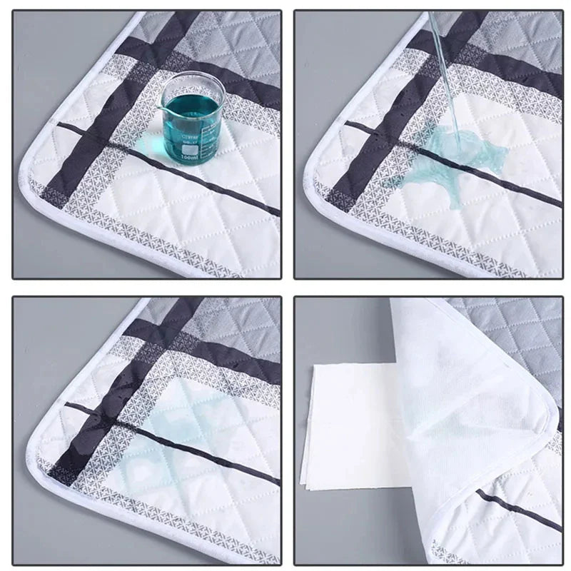 HOMEFISH Washable Mattress Urine Mat for Baby Toddlers Cute Cartoon Bed Protector Diaper Bedding Urine Pads Cloth Breathable